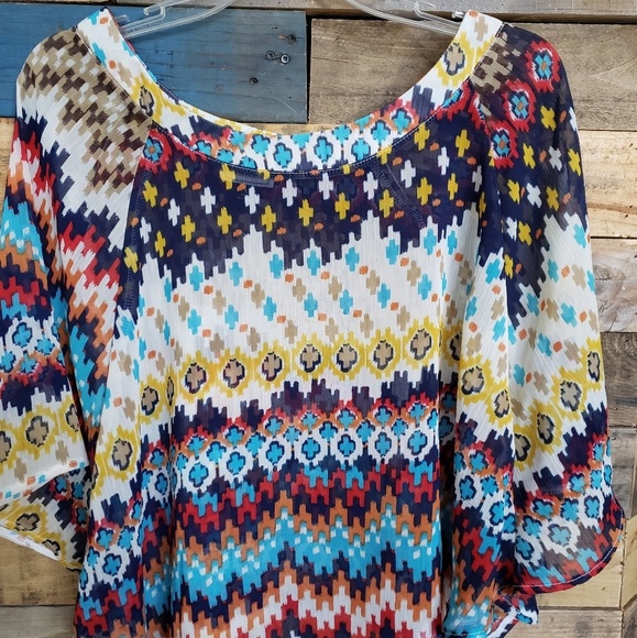 Southwestern style sheer top - Picture 1 of 1